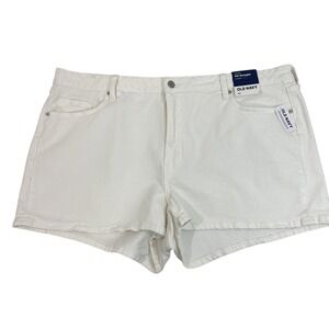 Old Navy Women 22 White Shorts OG Straight High Rise 3" Inseam New with Tags